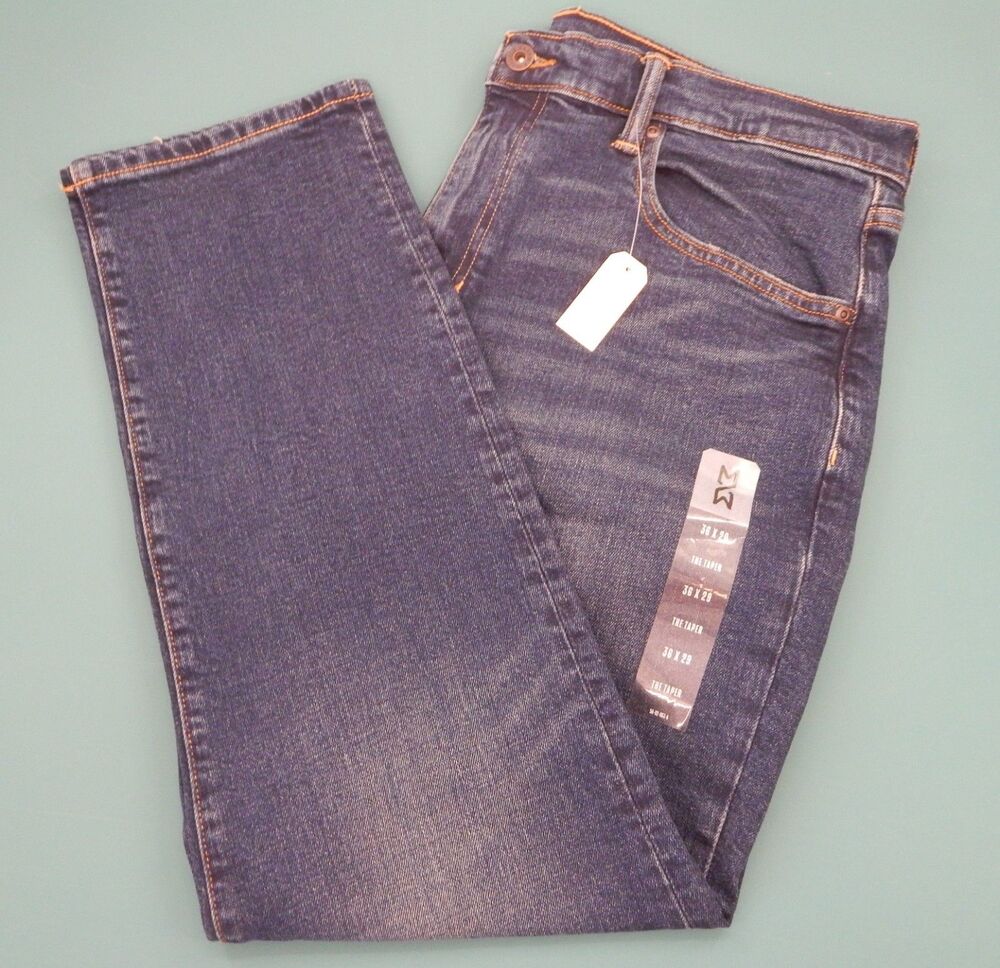 NWT Mutual Weave Jeans THE TAPER 36x29 Medium Wash Relaxed Through Hip & Thigh